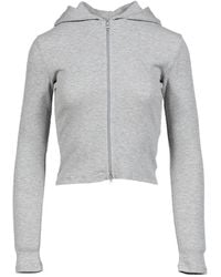 GLOWNY - G Classic Essential Ribbed-Knit Zip-Up Hoodie - Lyst