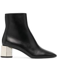 Off-White c/o Virgil Abloh - Metallic-Heel Ankle Boots - Lyst