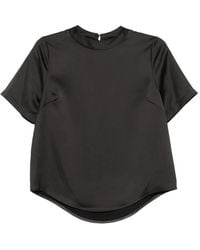Imperial - Satin-Finish Short-Sleeve Top - Lyst