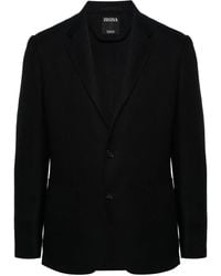 ZEGNA - Single-Breasted Wool Blazer - Lyst