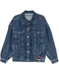 Alexander Wang - Veste En Jean À Logo Thermocollé - Lyst