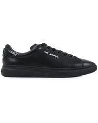KARL LAGERFELD - Logo-Print Leather Sneakers - Lyst