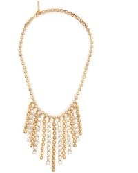 Alessandra Rich - Fringed Crystal-Bead Embellished Necklace - Lyst
