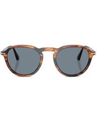 Persol - Tortoiseshell Round-Frame Sunglasses - Lyst