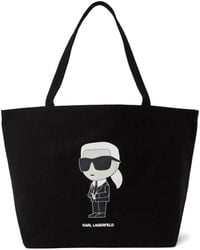 Karl Lagerfeld - Borsa Tote Ikonik Con Stampa - Lyst