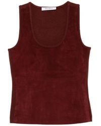 Max Mara - Suede-Panelled Scoop-Neck Tank Top - Lyst