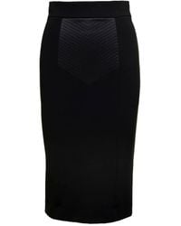 Dolce & Gabbana - Chevron-panel pencil midi skirt - Lyst