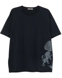 Corneliani - Tree-Embroidered T-Shirt - Lyst