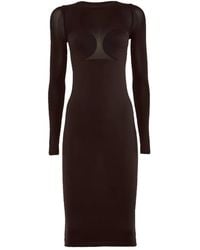 Wolford - Semi-Sheer Long-Sleeve Midi Dress - Lyst