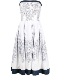 Gemy Maalouf - Off-shoulder Floral-print Dress - Lyst