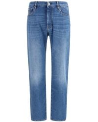 Moorer - Logo-Patch Jeans - Lyst