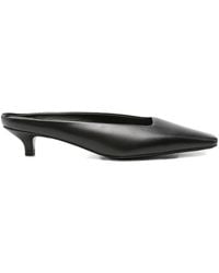 TOTEME - Square-Toe Leather Mules - Lyst