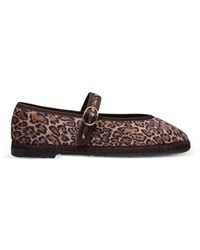 Flabelus - Ballerines Pierre En Velours À Imprimé Léopard - Lyst