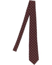 Saint Laurent - Patterned Silk Tie - Lyst