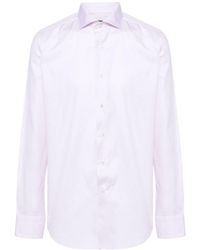Canali - Spread-collar Cotton Shirt - Lyst
