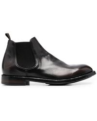 Officine Creative - Elasticated-Panel Leather Boots - Lyst