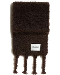 Jil Sander - Écharpe À Patch Logo - Lyst
