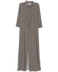 IU RITA MENNOIA - Geometric-Print Drawstring-Waist Maxi Dress - Lyst