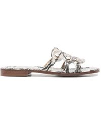 Pedro Miralles - Snake-Effect Cut-Out Sandals - Lyst