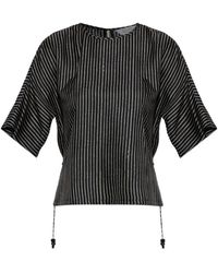 Max Mara - Gestreepte Top Met Trekkoord - Lyst