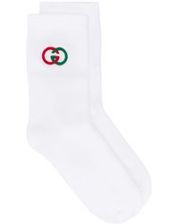 Gucci Socken mit GG-Logo - Weiß