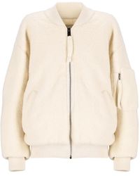 Laneus - Bouclé Bomber Jacket - Lyst