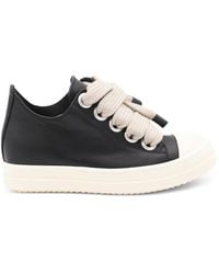 Rick Owens Oversized-Tongue Sneakers in Black for Men | Lyst