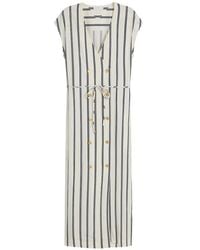 Tommy Hilfiger - Striped Double-Breasted Midi Dress - Lyst