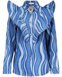 Area - Camisa Vaquera Con Motivo Sunray - Lyst