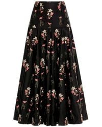 Agua Bendita - Nacar Noche Embroidered Maxi Skirt - Lyst