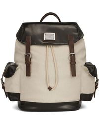 Dolce & Gabbana - Logo-tag Canvas Backpack - Lyst