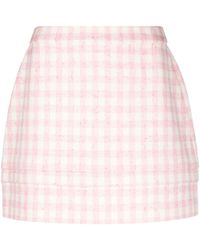 ShuShu/Tong - Tuck Checked Mini Skirt - Lyst
