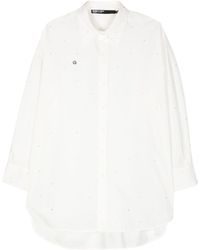 Bimba Y Lola - Crystal-embellished Cotton Shirt - Lyst