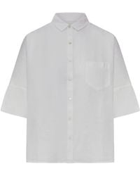 120% Lino - Short-Sleeve Linen Shirt - Lyst
