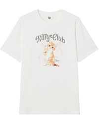 B+ AB - Graphic-Print Drop-Shoulder T-Shirt - Lyst
