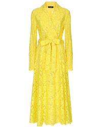 Dolce & Gabbana - Lace Double-Breasted Coat - Lyst