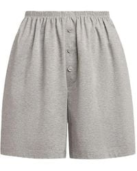 12 STOREEZ - Cotton Button Shorts - Lyst