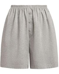 12 STOREEZ - Cotton Button Shorts - Lyst