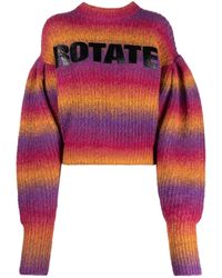 ROTATE BIRGER CHRISTENSEN - Bold Logo Inlay Crewneck Sweater - Lyst