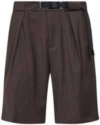 White Sand - Pleated Belt Shorts - Lyst