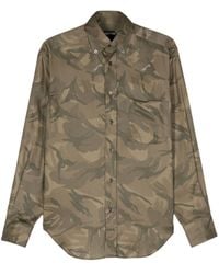 Tom Ford - Twill Overhemd Met Camouflageprint - Lyst