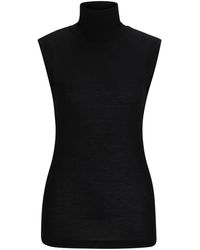 BOSS - X Naomi Campbell Logo-patch Fine-ribbed Top - Lyst