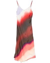 Patrizia Pepe - Gradient-Print Midi Dress - Lyst