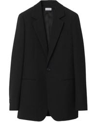 Burberry - Blazer En Laine À Carreaux - Lyst