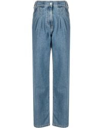 MSGM - Pleat-Detail Straight-Leg Jeans - Lyst