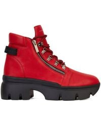 Giuseppe Zanotti - Apocalypse Trek Leather Ankle Boots - Lyst