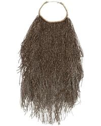 retroféte - Beaded-Fringe Halterneck Top - Lyst