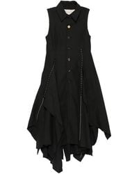 A Tentative Atelier - Contrast-Stitch Handkerchief-Hem Dress - Lyst