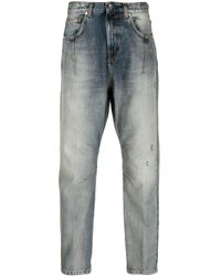 Eleventy - Faded-effect Tapered-leg Jeans - Lyst