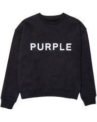 Purple Brand - Logo-embroidered Cotton Sweatshirt - Lyst